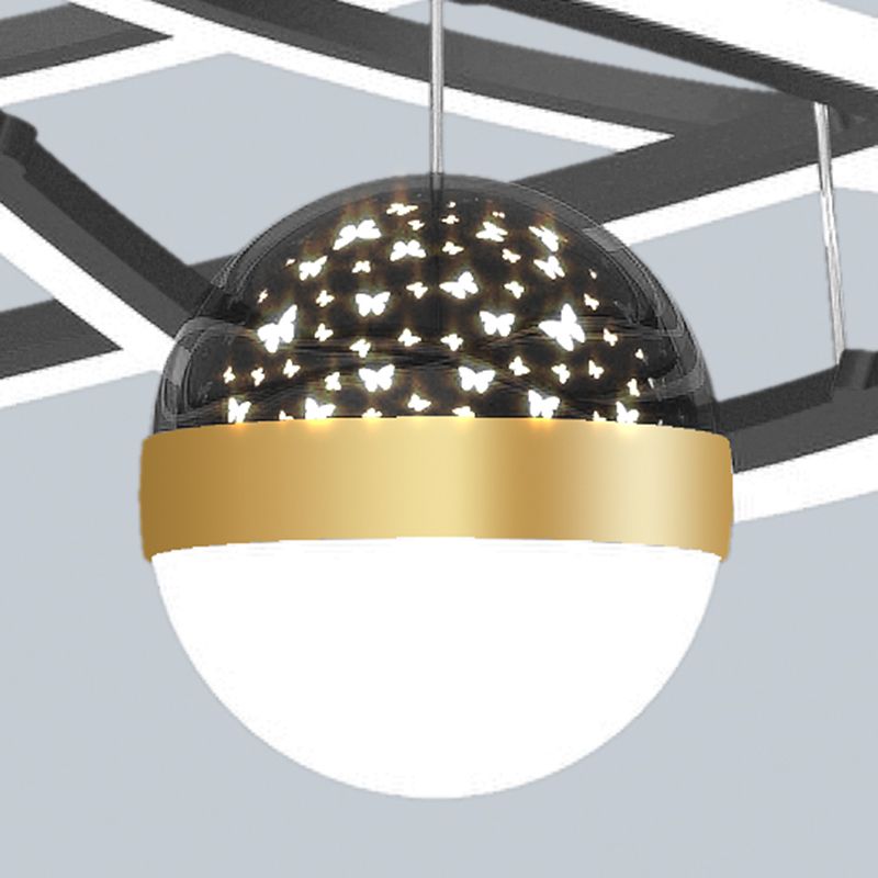 Triangle Shape Chandelier Lights Modern Metal Chandelier Éclairage d'éclairage