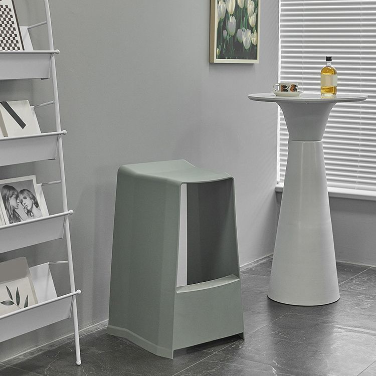 Plastic Bar Stool Modern Style Backless Bar Stools for Living Room