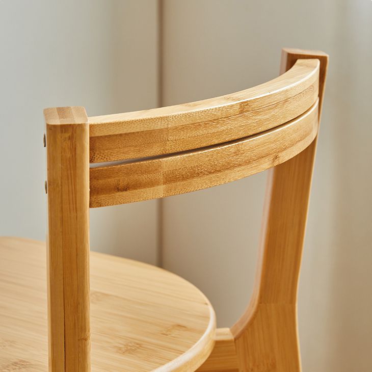 Modern Solid Wood Bar Stool Low Back Counter Stool for Restaurant