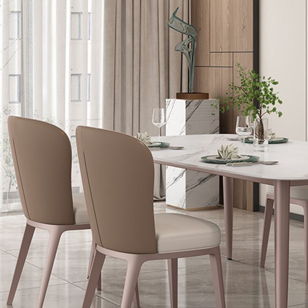 1/2/5/7 Pcs White Sintered Stone Dining Room Set Table Furniture Set for Home