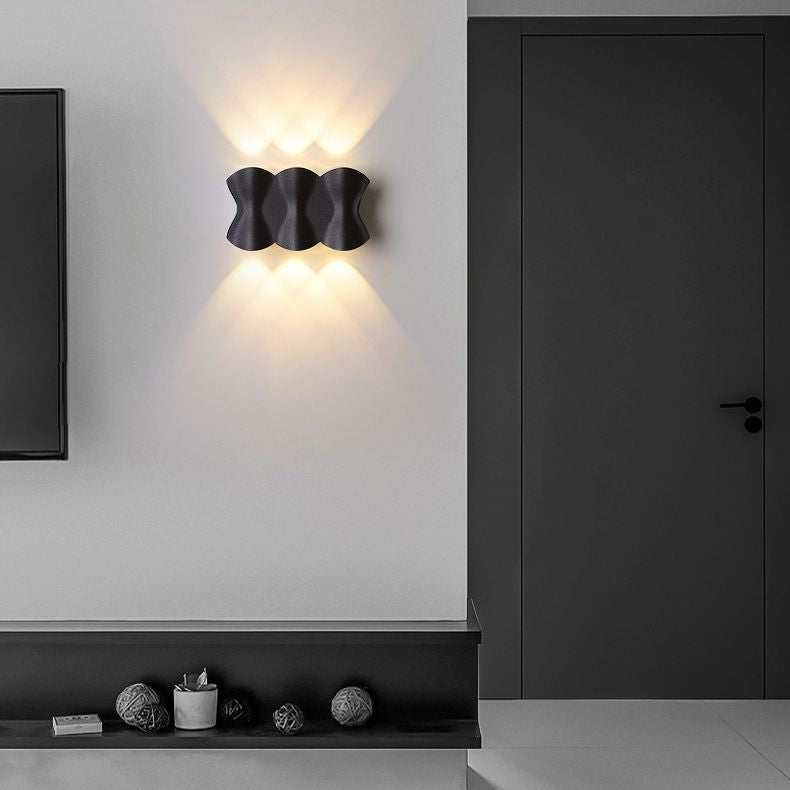 Lampe murale en origami simplicité moderne simplicité lampe à support mural en aluminium pour le salon