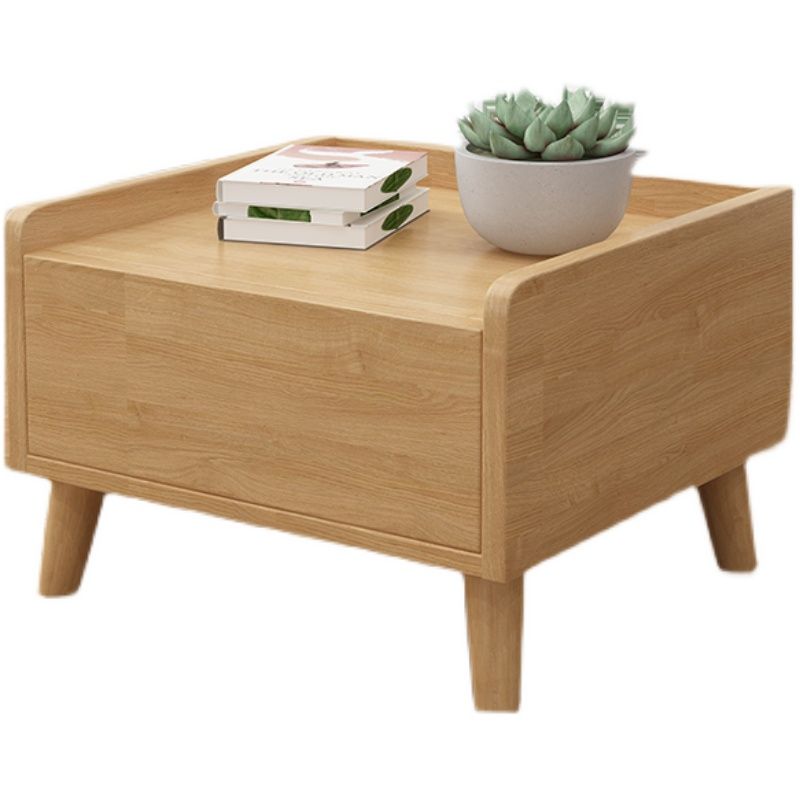 16" W Nightstand Wooden Closed Storage Night Table for Bedroom