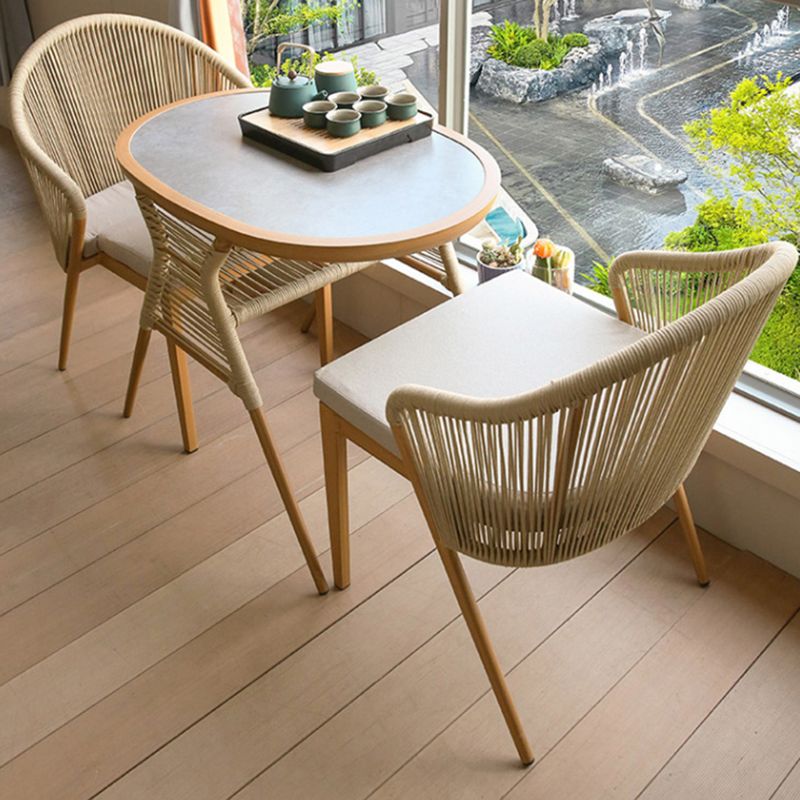 Boho Style Bistro Set 1/3 Pieces Stone Top Bistro Set for Home