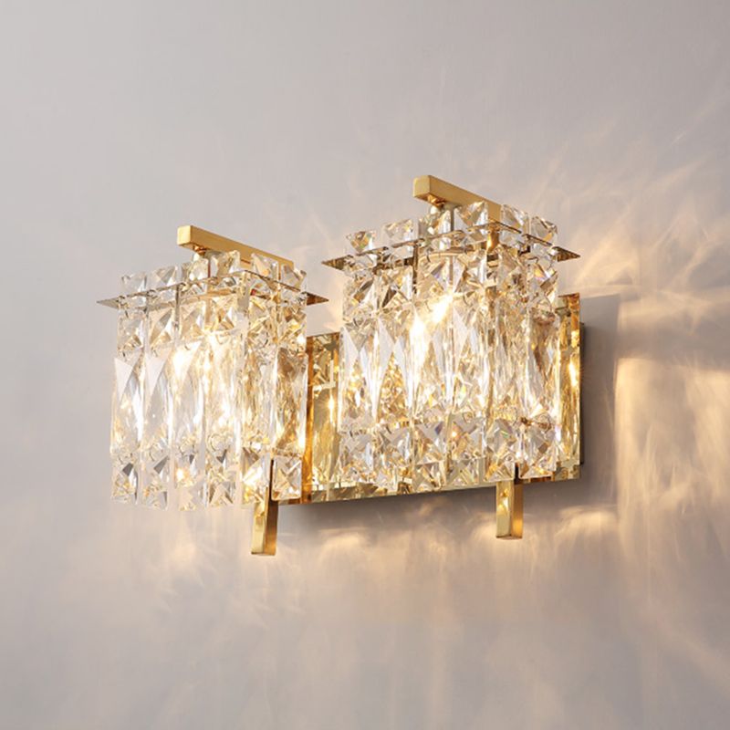 Crystal Squared Wall Lamp Sconce Modern Sconce Light Fixture for Bathroom