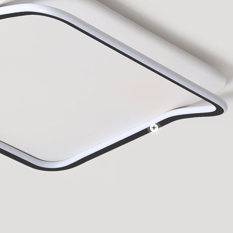 Geometrische Schwarz Bündig Montierte Deckenleuchte Moderne Stil Metall Led Bündig Deckenleuchten