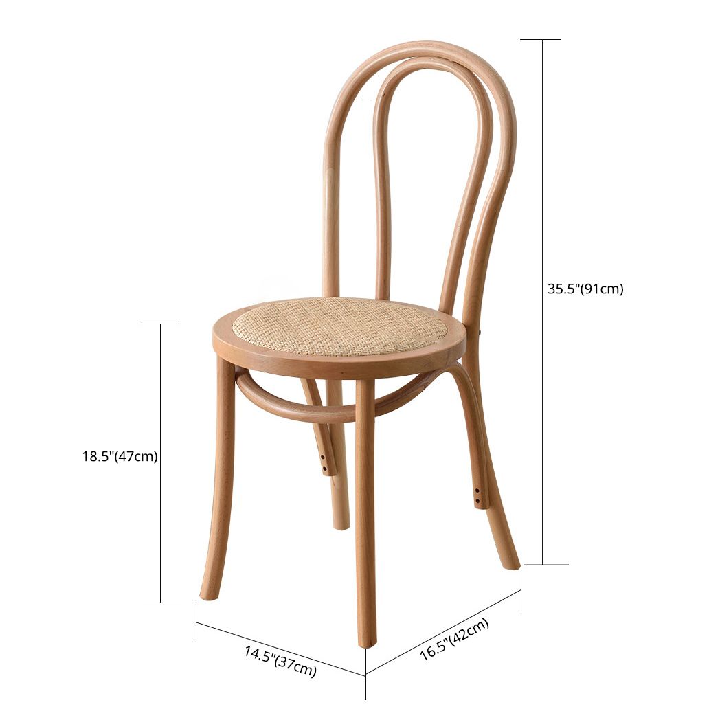 Salle à manger de cuisine moderne Birch Wood Chaise Windsor Back Tempaies côté latérale