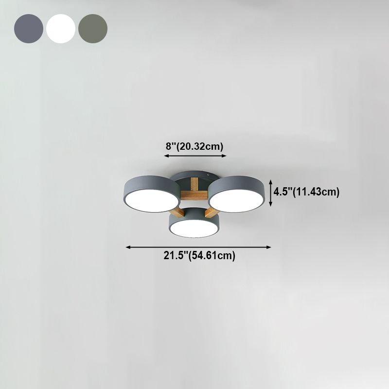 Plafonniers encastrés à LED multi-têtes, luminaire de plafond contemporain