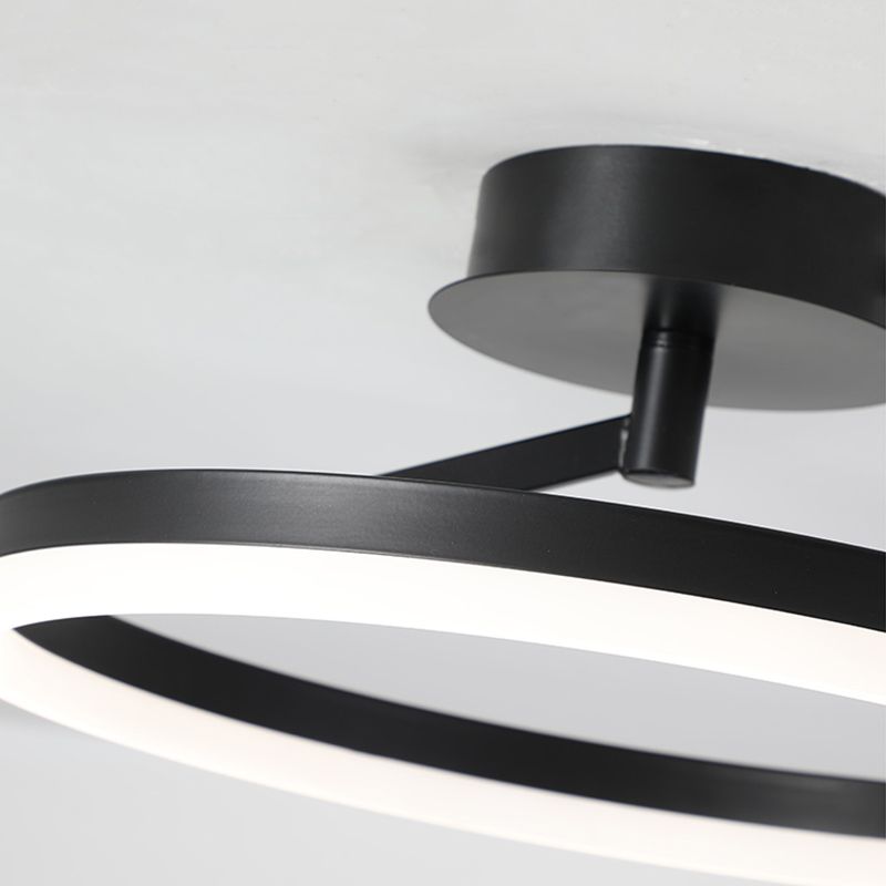Linear Iron LED Flush Mount Modern Style 1-Light Ceiling Light Fixture for Bedroom