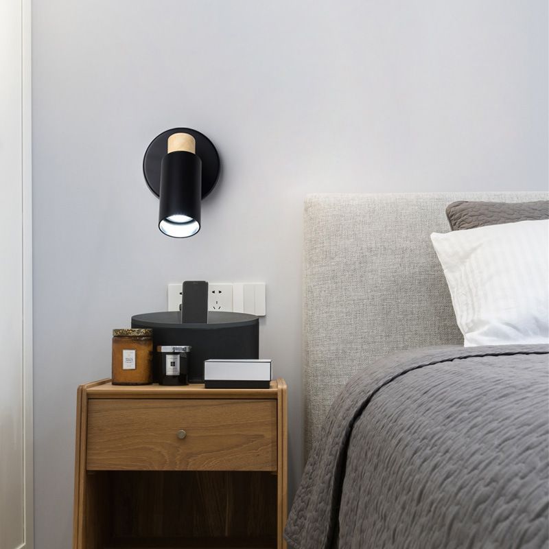 Half Cylinder Shape Sconce Light Fixture Metal Modern Style Wall Sconce Lighting