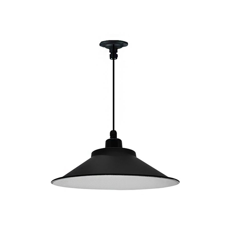 12 "/14" Dia 1 Apco di testa con la testa con a cono in metallo industriale a sospensione per interno in nero