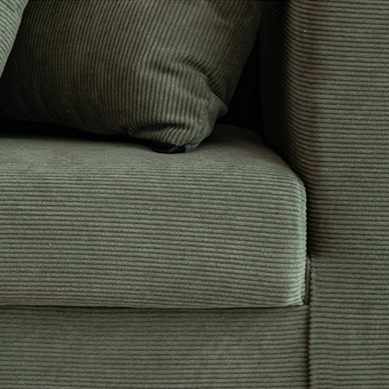 25" Wide Contemporary Sofa Fabric Square Arm Standard Seating with Storage