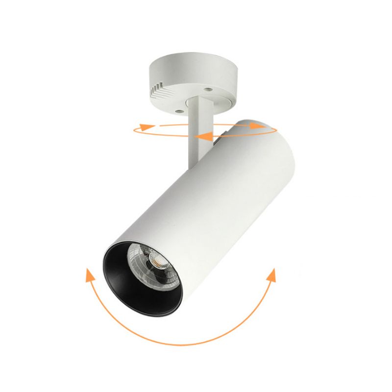 Spot lumineux tubulaire en aluminium pour salon, luminaire encastré moderne à LED