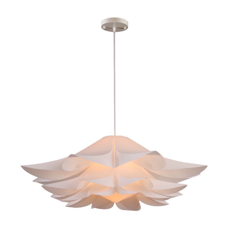 Flower Pendant Ceiling Light Contemporary Style Acrylic White Hanging Pendant Light