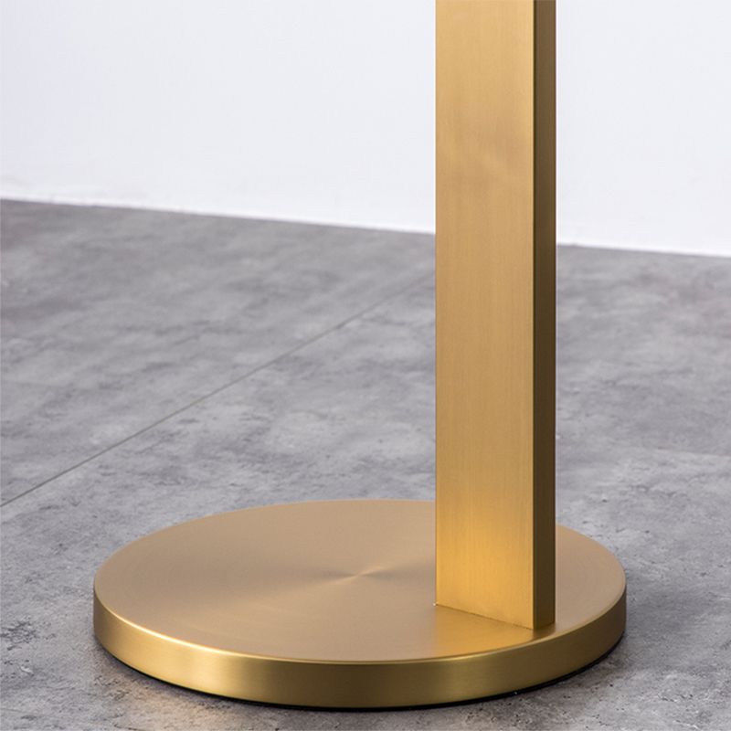 Rustic Accent Side Table Metal Pedestal Round Living Room Corner Table