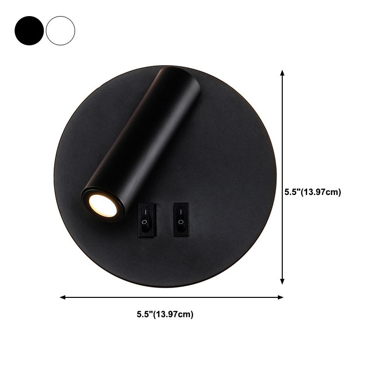 Modern Style Wall Mount Light 2 Lights LED Wall Light with Acrylic Shade for Bedside