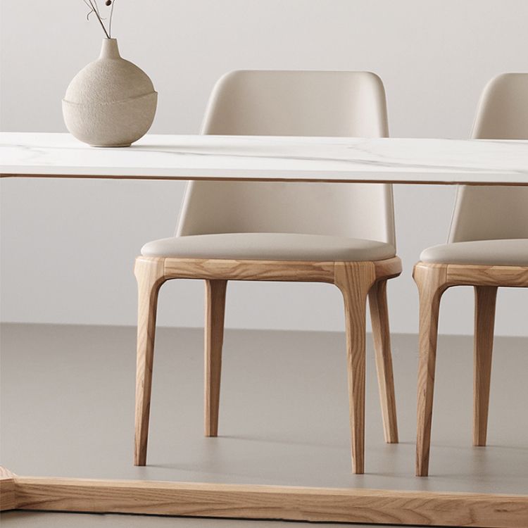 1/2/3/4 Pieces Dining Room Furniture Set Modern Sintered Stone Table and Armless Chairs