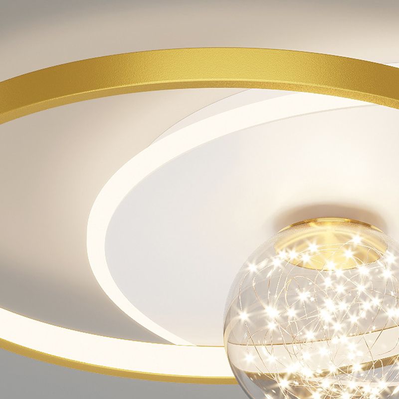 Modern Geometric Ceiling Lighting Metal LED Bedroom Ceiling Flush Mount