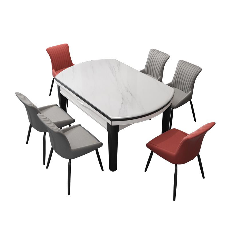 Modern Round Pedestal Dining Table Matte Finish Solid Wood Extendable Dining Table