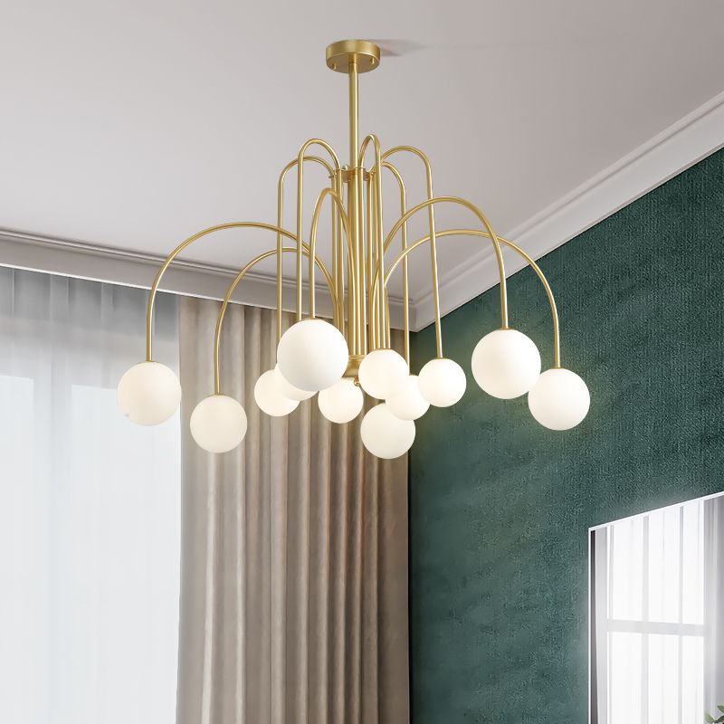 Modern Metal Chandelier Light Multi-Head Suspension Pendant Lamp for Living Room