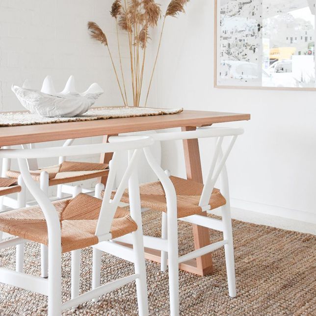 SLED BASE DININGplaats tafel dennen vaste houten eettafel rechthoek voor huis