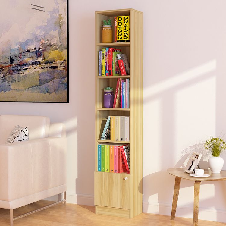 71"H x 9.45"W Bookcase Contemporary Style Closed Back Bookshelf for Home Office