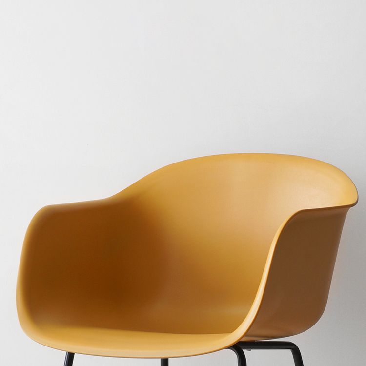 Industrieel ontwerp plastic eetstoelen stoelen vaste achterkant zijstoel