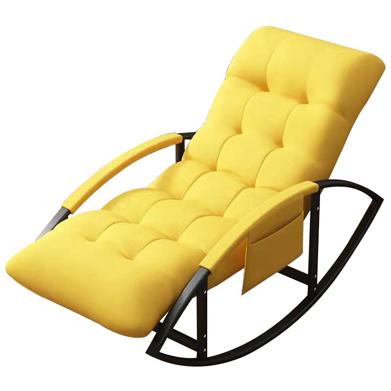 Tufted Cushions Rocker Chair Whole Colored Fabric Modern Rocker Chair in Living Room