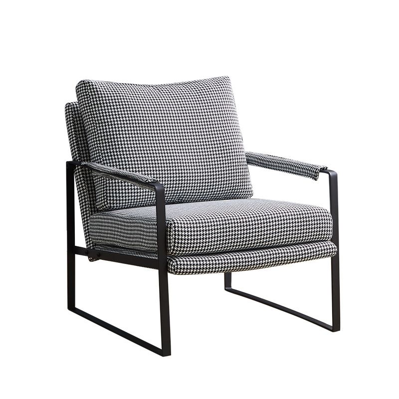 Industrial Arms Included Chair 28.34" Wide Pillow Back Square Arm Chair