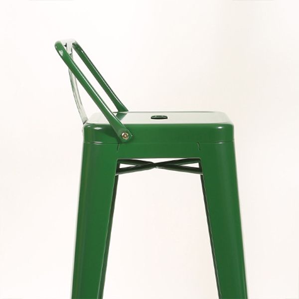 Industrial Bar and Counter Stool Metal Square Stool with 4 Legs