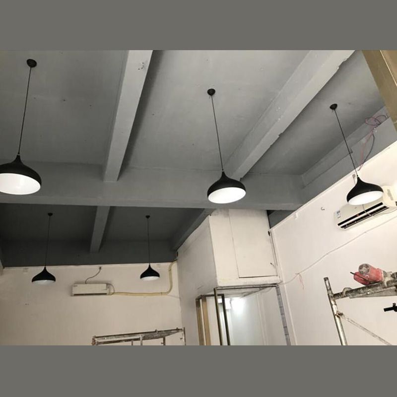 Contemporary Single Head Colorful Macron Metal Pendant Light for Study Room