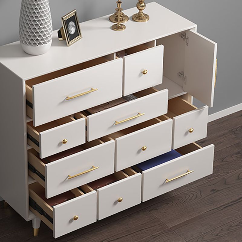 Glam Style Wood Buffet Sideboard Dining Room 35.4"H 10-Drawer Buffet Server