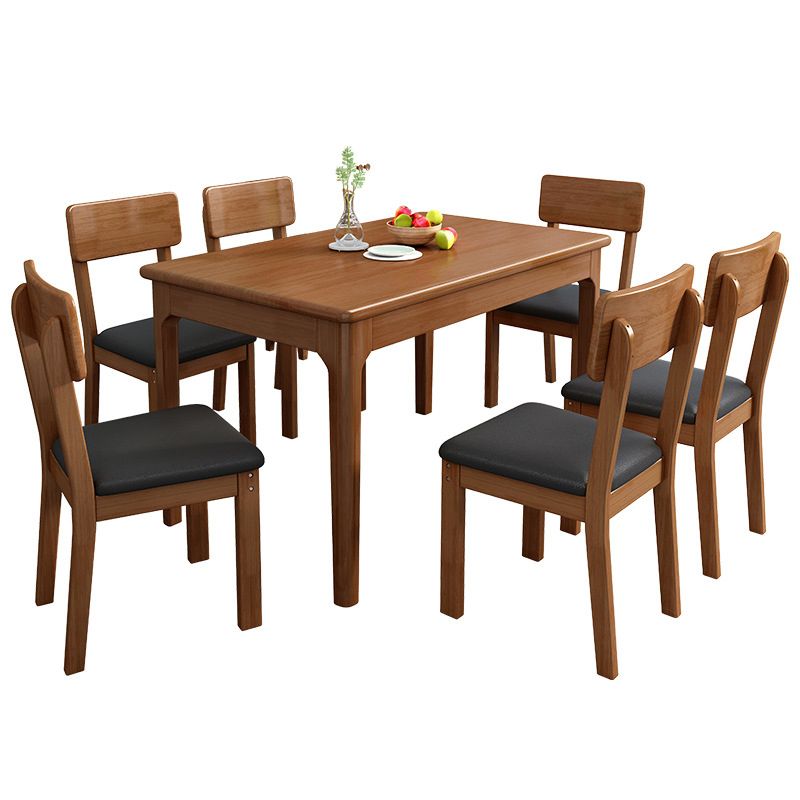 Dining Room Kitchen Table Rubberwood Solid Wood Dining Table