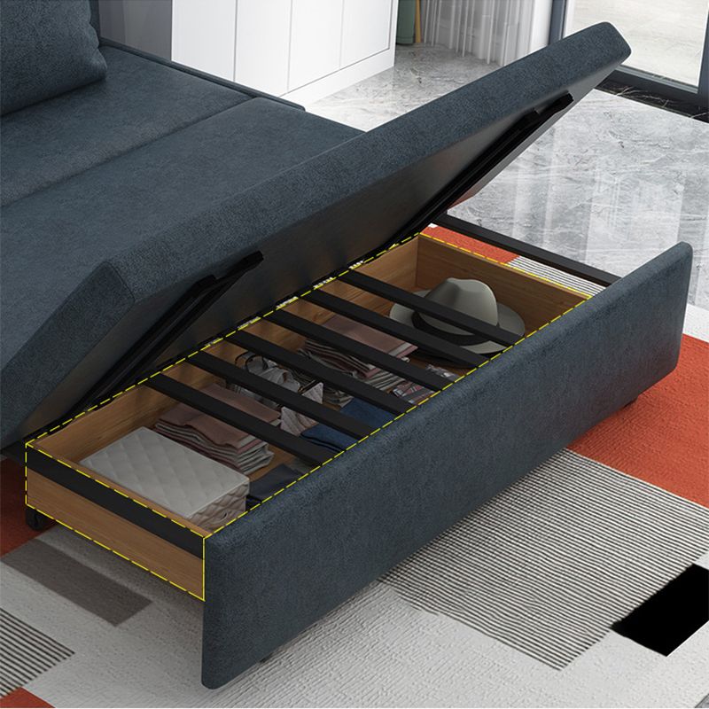 32.28" Wide Sleeper Sofa Gray Faux leather Sofa Bed with Detachable Mattress