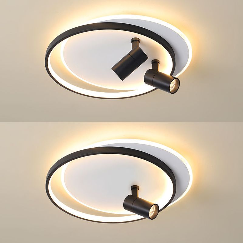 Bague métallique Semi-Flush Ceiling Light Fixtures Modern Bedroom Semi Flush Light Fixtures