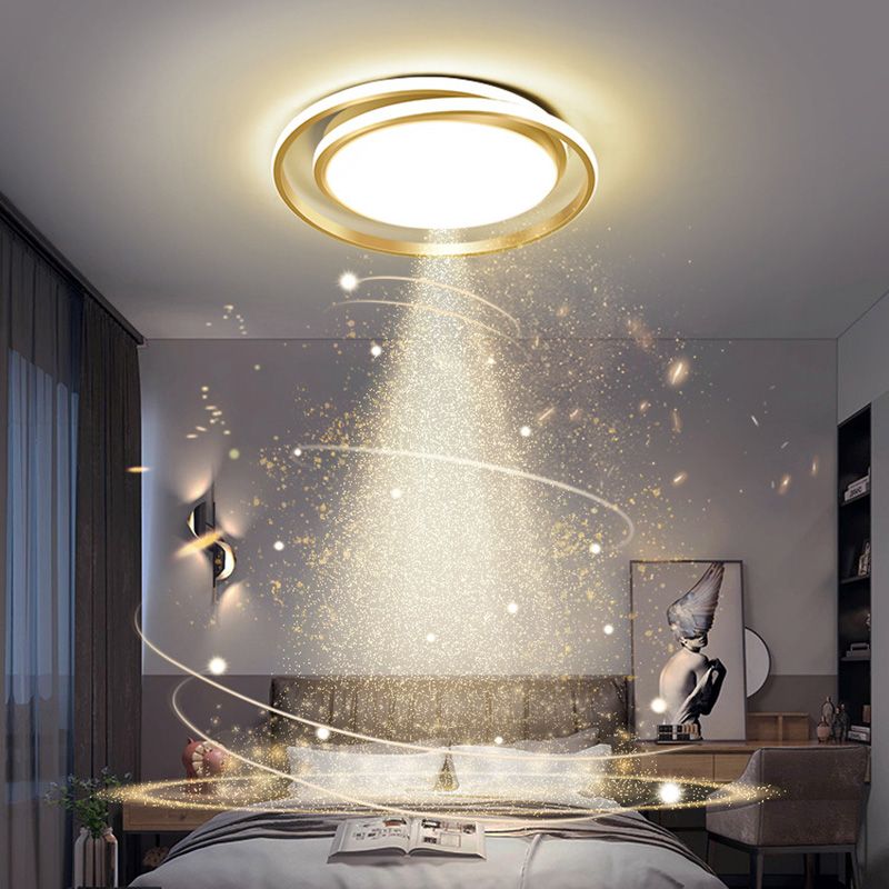 Circle Ring Flush Light Fixtures Modern Simplicity Acrylic Ceiling Light Fixture for Bedroom