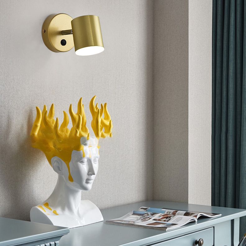 Modern Iron Frame Wall Sconce Led Wall Mounted Light Fixture for Bedside Reading Light