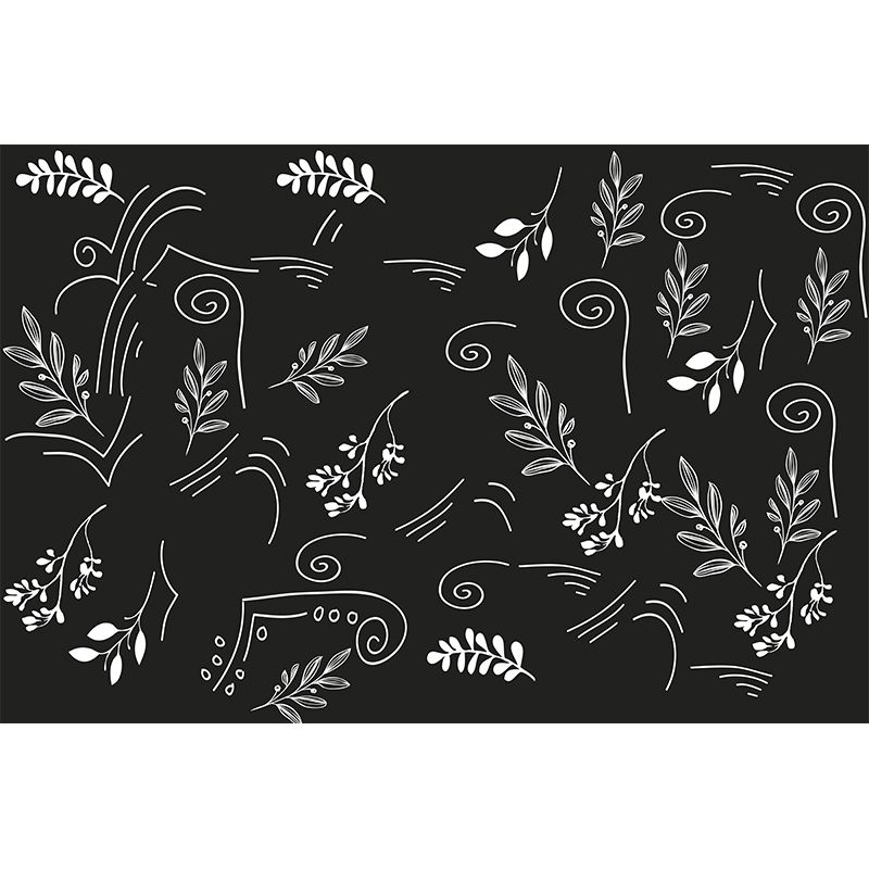 Environmental Wall Mural Wallpaper Plants Illustration Living Room Wall Mural
