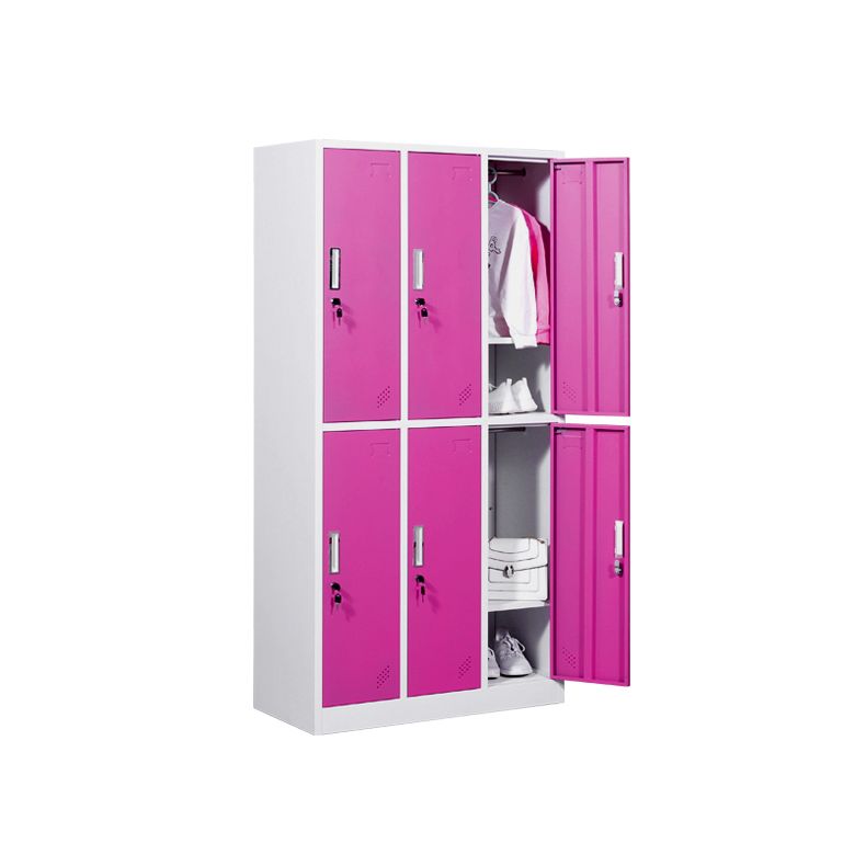 Metal Non-Hanging Armoire with Hinged Doors Modern Storage Cabinet for Bathroom