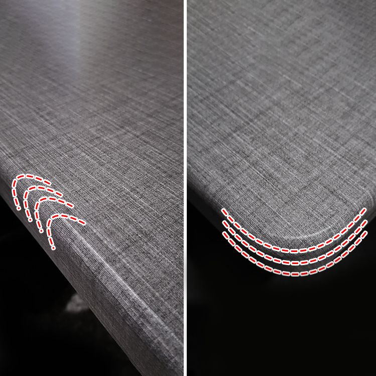 Standard Wood Dining Table with 2 Black Metallic Legs for Dining Furniture