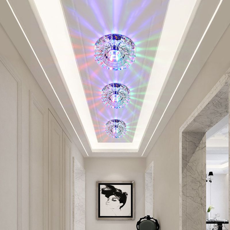 Mini-inbouwplafondverlichting Moderne minimalistische stijl Kristal 1 licht Inbouwlicht voor woonkamer