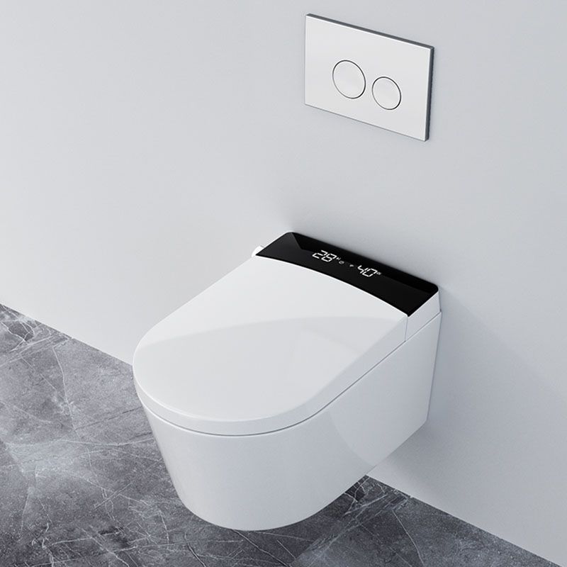 Electronic Elongated Toilet Wall Mounted Bidet with Heated Seat
