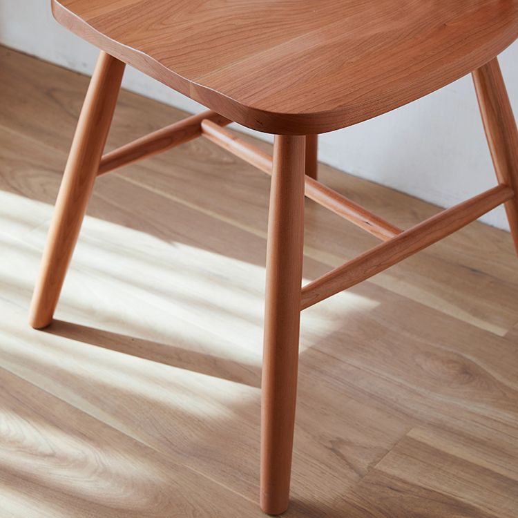 Contemporary Style Slat Back Solid Wood Home Dining Side Chair