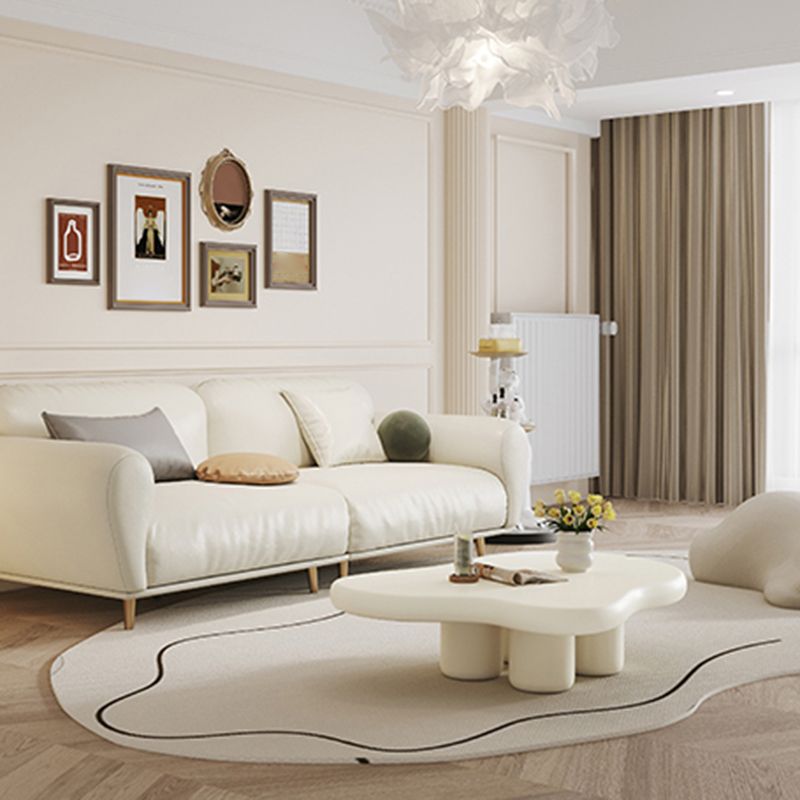 11"H Contemporary Coffee Table 4 Legs Single Coffee Cocktail Table