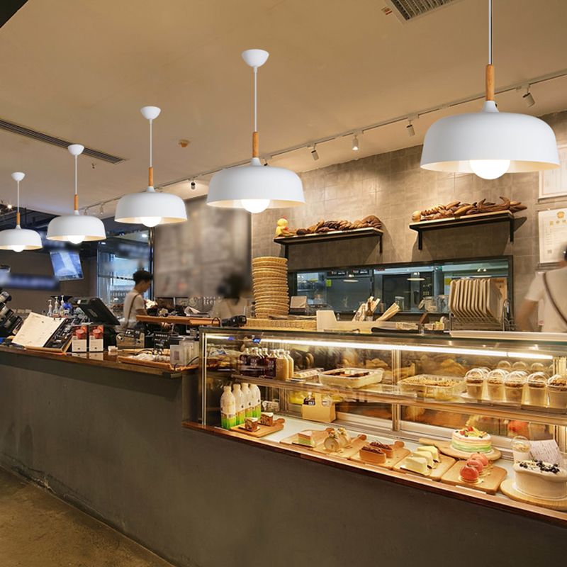 Cercle 1-Light Plafond Pendant Light Light Aluminium Lampe suspendue pour salle à manger