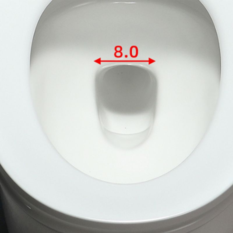 Contemporary 1 Piece Flush Toilet White Floor Mounted Urine Toilet for Washroom