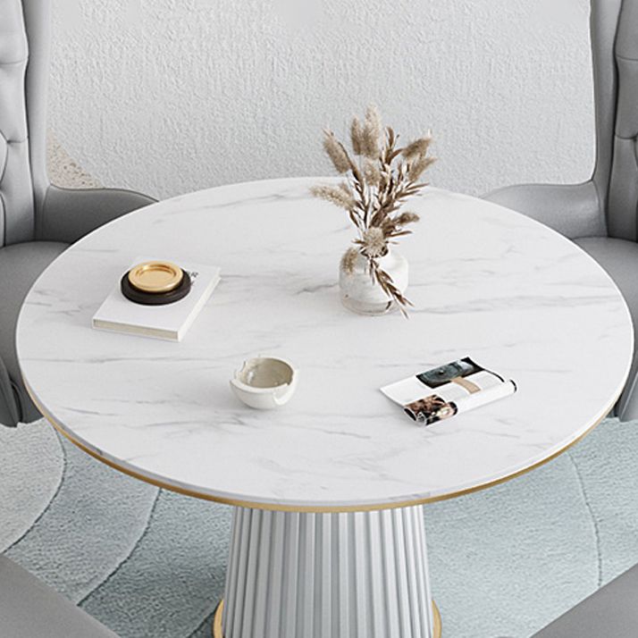 1/5 Pcs Metal Modern Dining Set with Round Indoor Table Dinette Set