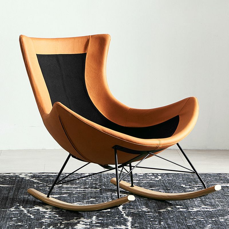 Contemporary Simple Style Sofa Rocking Chair Single Rocking Chair for Relaxing