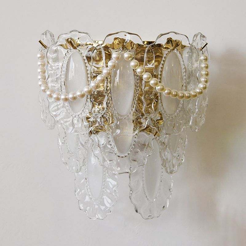 Nordic Wall Light Fixture Creative Wall Light Sconce with Glass Shade for Bedroom