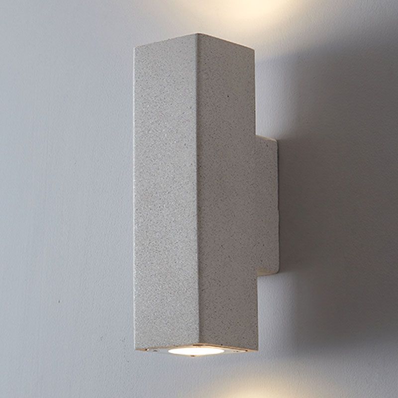 Lampada a parete Moderna lampada a parete grigia a 2 luci con tonalità di cemento