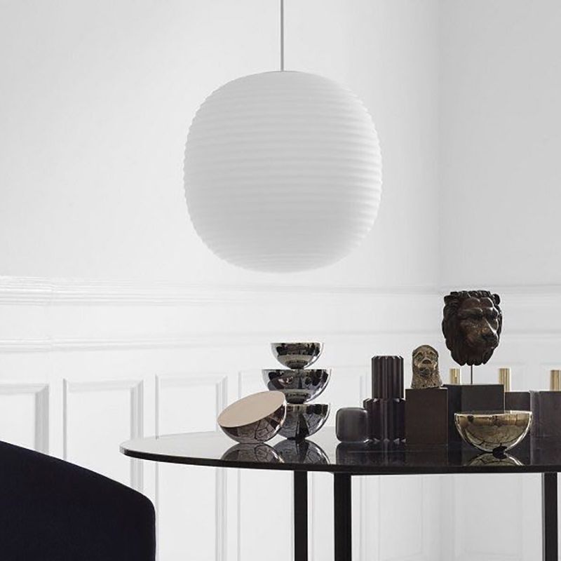 Pendre de style moderne Verre Lumière 1 lumière suspendue Lumière en blanc pour le chevet